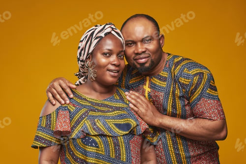 Preview: Lovely African couple in national costumes