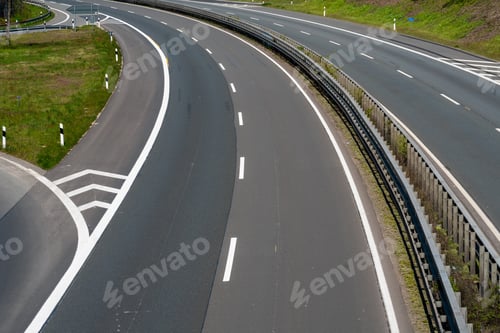 Preview: Highway trip in Europe. Asphalt road