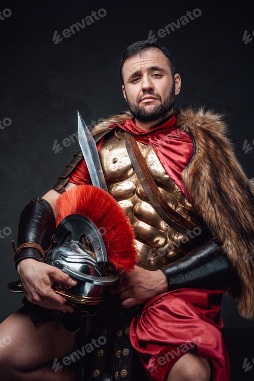 Preview: Imperial general wearing fur against dark background
