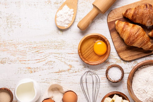 Preview: Bakery products -flour, dough, yeast, salt.