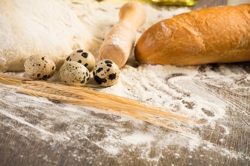 Preview: flour, eggs, white bread, wheat ears