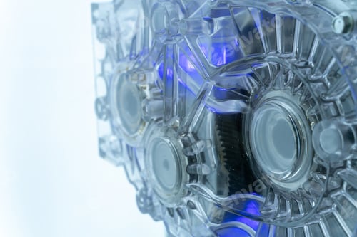 Preview: close up view of modern electricity car engine and spare part.