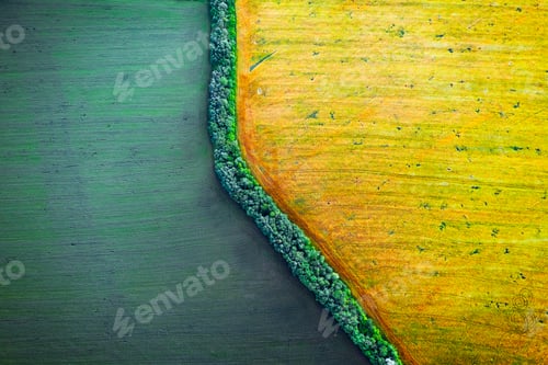 Preview: Aerial drone top view fields