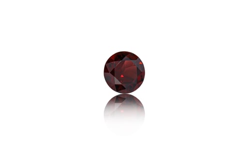 Preview: macro mineral stone cut Garnet on a white background