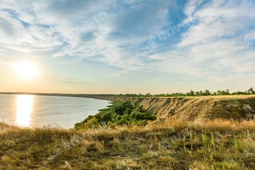 Preview: Picturesque slope of the sea coast on a warm summer day