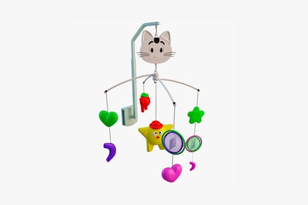 Visualização: Celular com cara de gato com miçangas multicoloridas