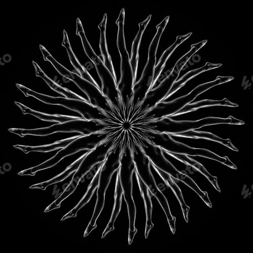 Preview: Mandala pattern created by multiple exposure of young woman's leg