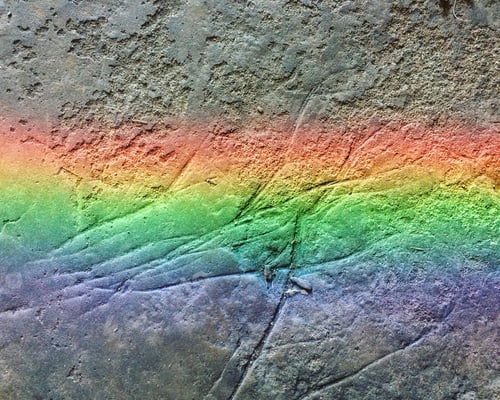 Preview: Rainbow Refraction on Textured Concrete Surface