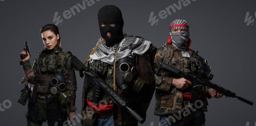 Preview: Middle Eastern Extremists. A Trio in Camouflage