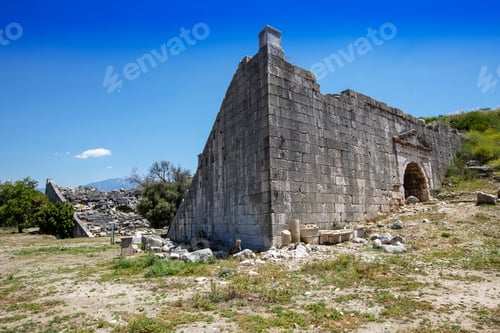 Preview: Columns of Leto Temple in Letoon ancient city.