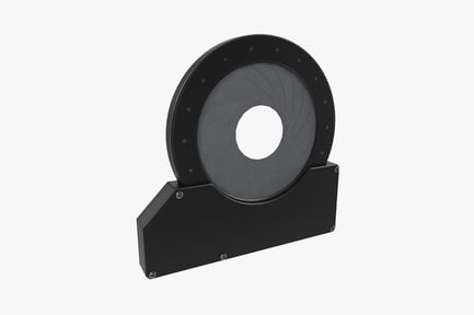 Preview: Circular wall-mounted metal fixture with central aperture