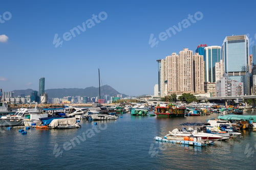Preview: Causeway Bay, Hong Kong 05 October 2021: Hong Kong Typhoon shelter