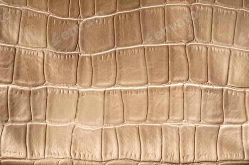 Preview: Golden snake or crocodile skin pattern imitation made of artificial faux leather. Reptil animal skin