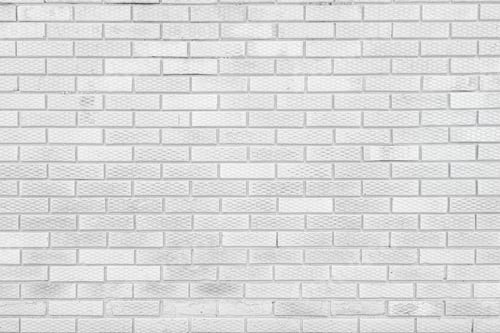 Preview: Monochrome Brick Wall Texture Background in Bright White