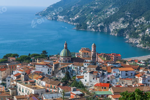 Preview: Vietri Sul Mare, Italy town skyline on the Amalfi Coast