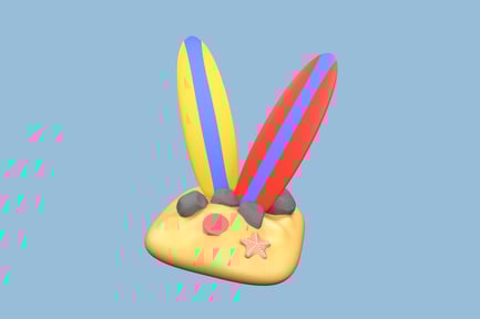 Preview: Surfboard 3D Illustration