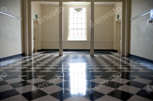 Preview: Shiny Checkered Floor of a School