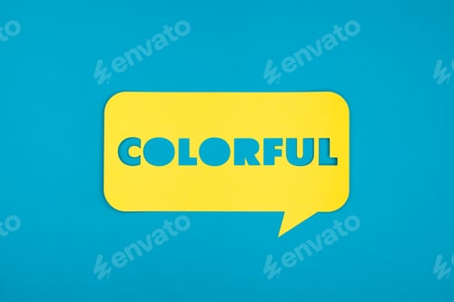 Preview: Colorful word in a bubble