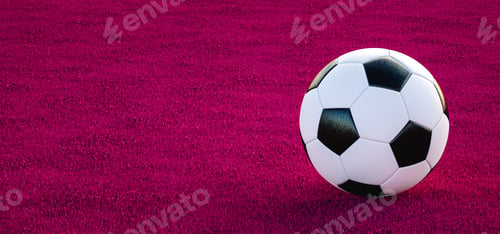 Preview: Football championship 2022 banner in grass with color national flag