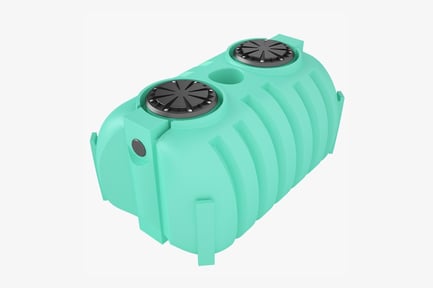 Preview: Low Profile Plastic Septic Tank with Access Ports
