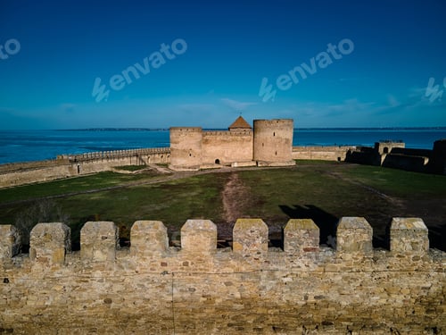 Preview: Aerial view of the Akkerman fortress in Belgorod-Dniester, Ukraine in winter