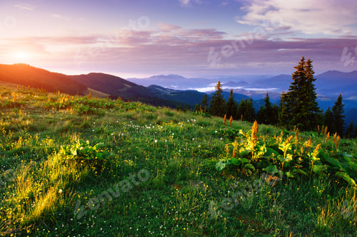 Preview: Fantastic sunset in the mountains of Ukraine