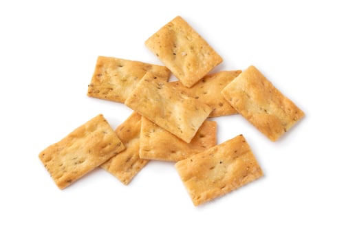 Preview: Heap of fresh traditional Italian Scrocchi, rosemary and sea salt crackers