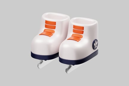 Preview: Cartoon winter ice skates pair