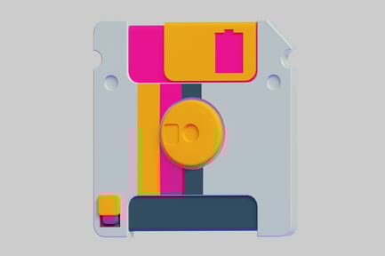 Aperçu: Élément de design de disquette rétro