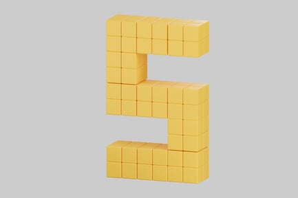 Preview: Yellow cube number five