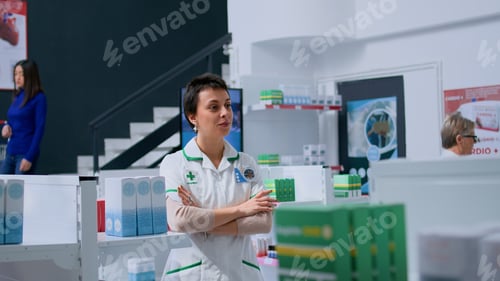 Preview: Druggist waiting for customers