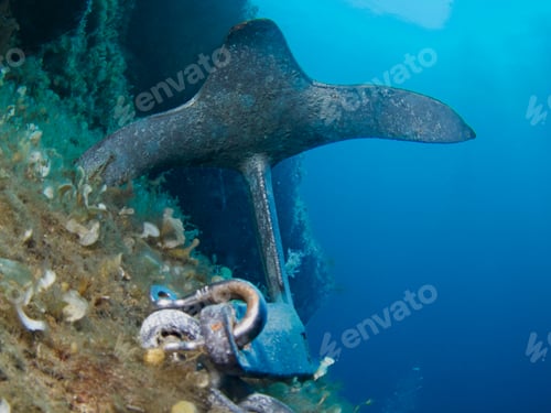 Preview: A plough anchor in the Mediterranean Sea