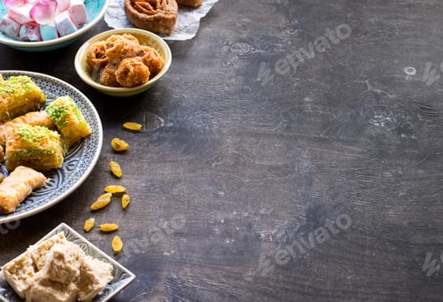 Preview: Eastern desserts background