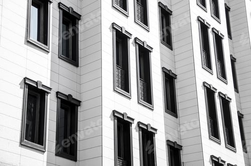 Preview: Apartment building.Multistori ed modern and stylish living block of flats.