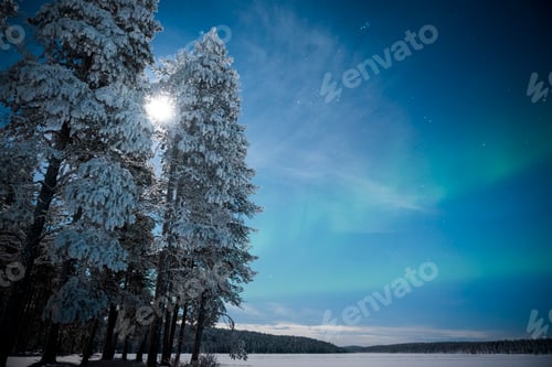 Preview: Aurora Borealis aka Northern Lights, Pallas-Yllästunturi National Park, Lapland, Finland