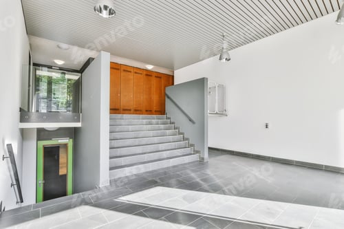 Preview: The main hall of the building with a staircase