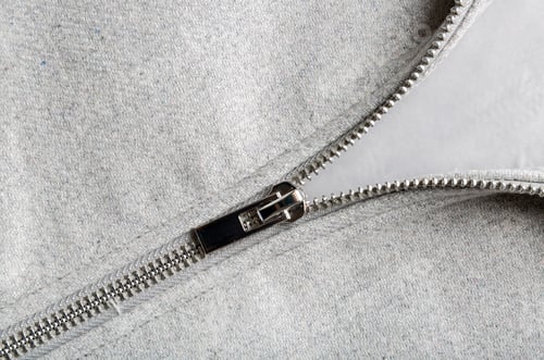 Preview: Zip on woolen fabric