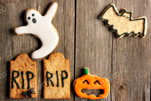 Preview: Halloween homemade gingerbread cookies