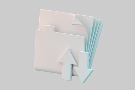 Preview: Data file transfer symbol icon