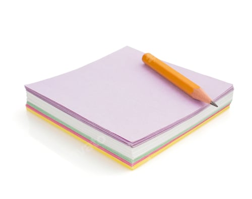 Preview: note paper on white