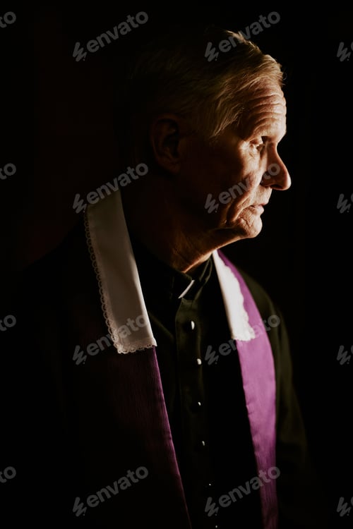 Preview: Senior Priest In Confessional Booth