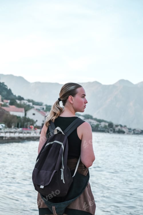 Preview: Travel.Hike,Eco travel,woman solo traveling alone,digital nomad,bleisure,work travel,nomad aesthetic
