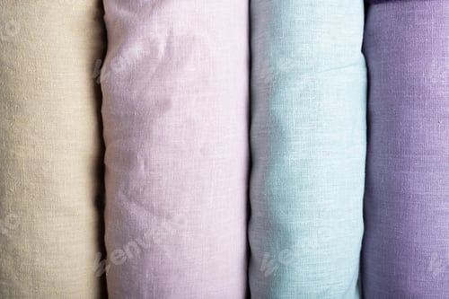 Preview: Rolls of natral linen fabric