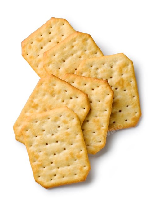 Preview: crackers on white background