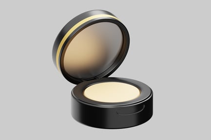 Preview: Black and gold powder compact