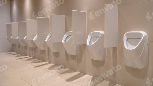 Preview: Row of modern Urinals