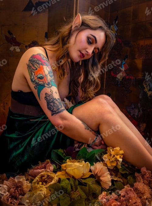 Preview: Beautiful Portrait of Sexy Young & Elegant Woman Posing for new year