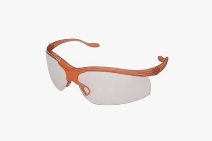 Preview: Brown Frame Medical Safety Glasses with Clear Lenses