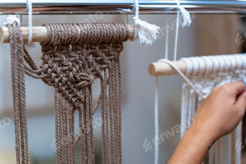 Preview: The art of tying knots. Colorful macrame.