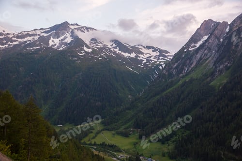 Preview: Swiss alps at sunset
